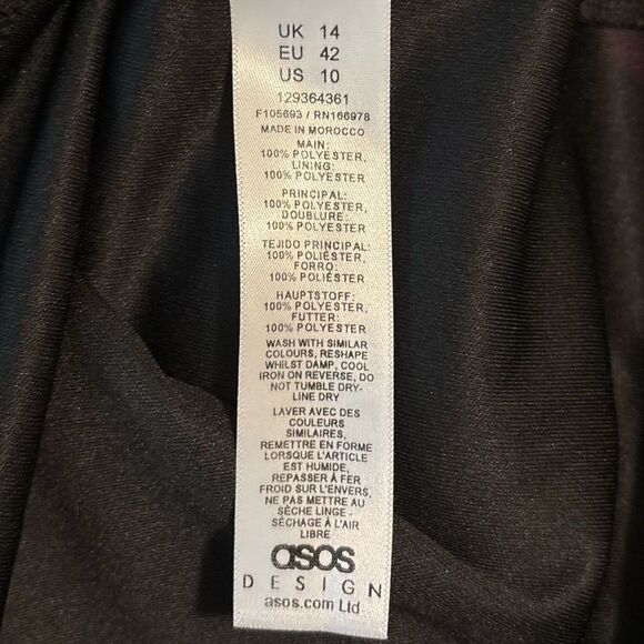 ASOS DESIGN Frilly Flutter Sleeve Dark Floral Whimsigoth Midi Maxi Dress Size 10 - Picture 12 of 12